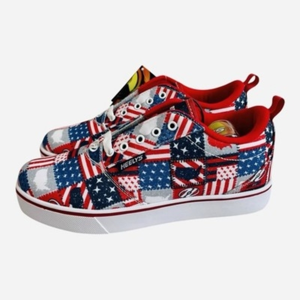 Heelys Pro 20 Prints American Flag USA Patchwork Skate Shoes Womens 9 NIB - Picture 9 of 12